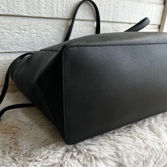 MICHAEL KORS Black XL Voyager Laptop Work Jet Set Tote Raven Selma Handbag - Picture 8 of 12